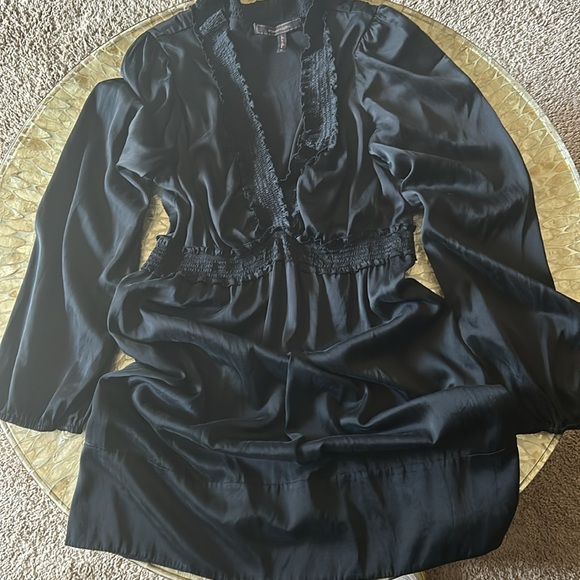 BCBG Maxazria Silk Dress Black Size Medium - Picture 3 of 16